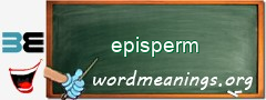 WordMeaning blackboard for episperm